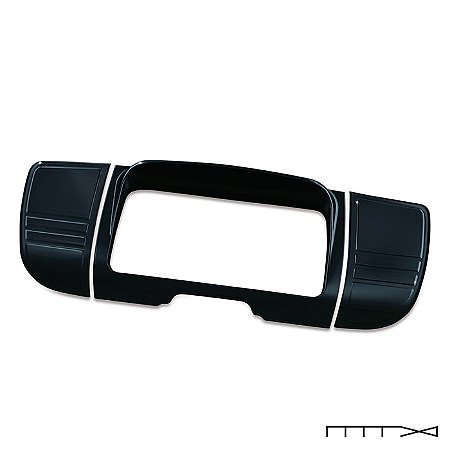 Moldura do Painel do Rádio com Bordas Laterais - Preto - Electra Glide E Street Glide 2014 - 2020