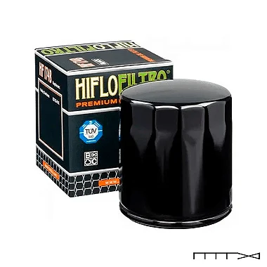 Filtro de Óleo Hiflofiltro Preto p/ HD Touring 99-24, Softail 99-24 e Dyna 99-17