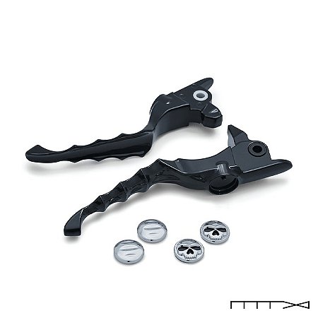 Manete preto modelo Zombie para Touring 2017 - 2020  - Kuryakykn