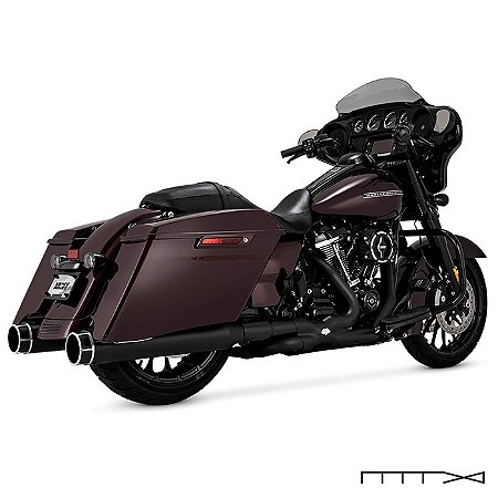 Ponteira Vance & Hines Torquer 450 - Preta Contrast Cut - Touring 2017 - 2023