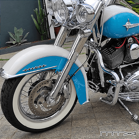 Protetor de Motor Moustache Cromado - Softail até 2017 - Rasante