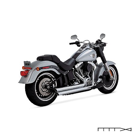 Escapamento Vance & Hines Big Shots Staggered 2 Into 2 - Cromado - Softail 2012 - 2017
