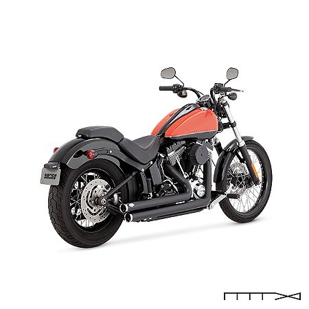 Escapamento Vance & Hines PCX™ Big Shots Staggered 2 Into 2 - Preto - Softail 1986 - 2017