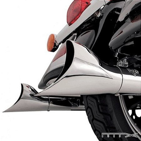 Acabamento Para Escapamento Duals Fishtail - Cromado - Vance & Hines