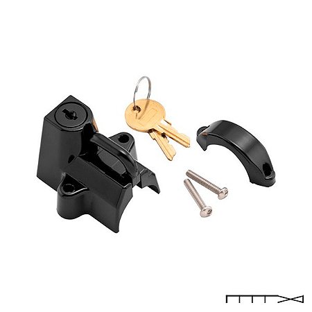 Trava Preta de Capacetes para tubos de 7/8´´ Até 1.1/4´´ - Biker's Choice - 492979
