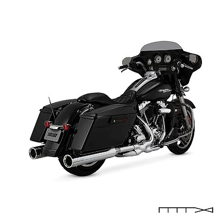 Ponteira Vance & Hines Oversized 450 Destroyer - Cromada - Touring 2017 - 2023