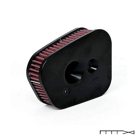 Filtro de Ar reposição Hypercharger ES - Dyna / Softail e Touring - Kuryakyn