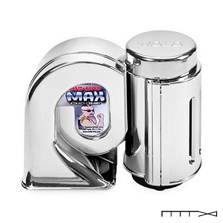 Buzina Cromada Harley - Davidson - Big Bad Max 12V- 719Wolo