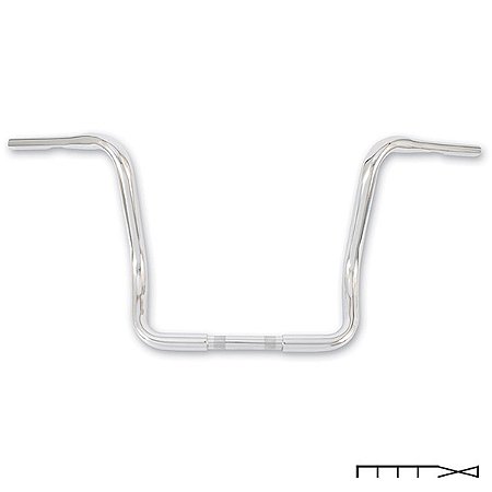 Guidão Bagger Apehanger 13´´ - Cromado - Burly - Touring 2008 - 2020