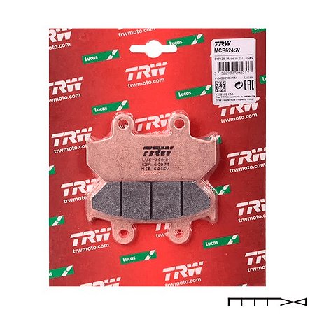 Pastilha de Freio Sintezada Dianteira TRW - Honda GL Goldwing 1988 - 1990
