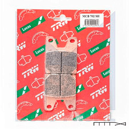 Pastilha de Freio Sinterizada Traseira TRW - Yamaha R1 1000 1998 - 2001