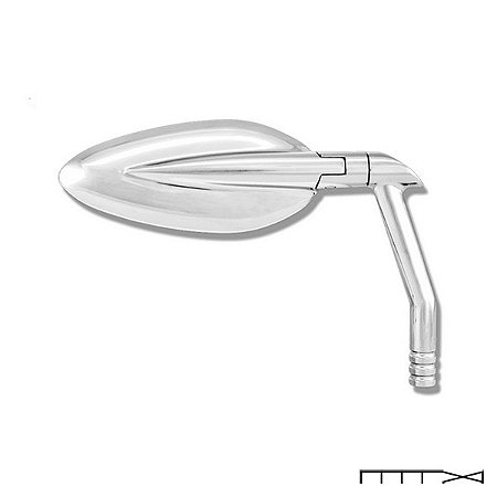 Retrovisor Modelo Blade - Cromado - Harley Davidson - Performance Machine