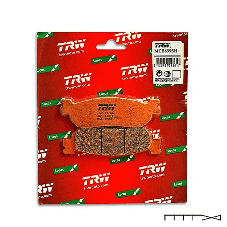 Pastilha de Freio Sinterizada Traseira - Yamaha YZF R1 2002 - 2003 e Diversos Modelos