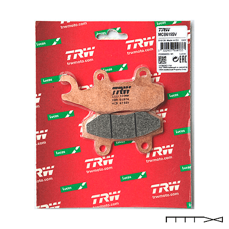 Pastilha de Freio Sinterizada Dianteira TRW - Diversos Mods. Suzuki/ Triumph e Yamaha