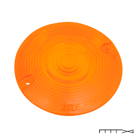 Lente de 3 1/4'' Âmbar do Pisca - Heritage / Road King e  Electra Glide - Chris Products