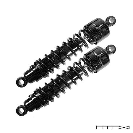 Amortecedor Traseiro Progressive Suspension - 12,6'' Heavy Duty 412 Series - Preto - Dyna 2007 - 2017