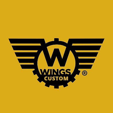 Protetor de Motor Wings Custom Diablo Brutale 1 1/2 Polegada Preto Brilho para Harley Davidson Softail Fat Boy 2018-2026