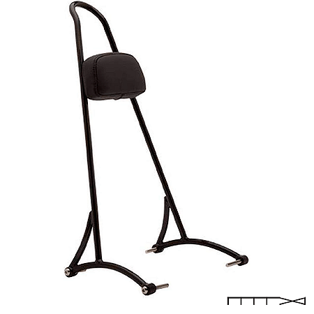 Sissy Bar de 20´´ de Altura - Preto - com Encosto - Sportster 2004 - 2020 - Burly