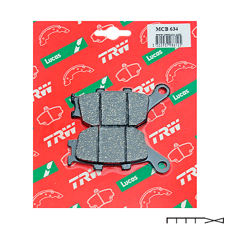 Pastilha de Freio Orgânica Traseira TRW - Diversos Mods. Honda/ Kawasaki/ Suzuki/ Triumph e Yamaha