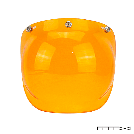 Viseira Bolha com Flip p/ Capacete Lucca mod. Sublime - Laranja - CH Parts