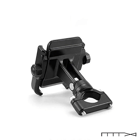 Suporte Universal de Celular Alúminio - Preto - CH Parts