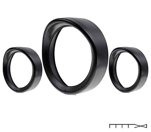 Conjunto de aros para farol de 7" e milhas de 4.5" preto - CH Parts