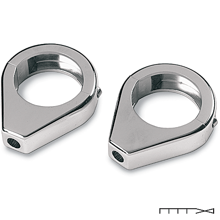 Abraçadeira Cromada de 41mm Para Pisca - Drag Specialties