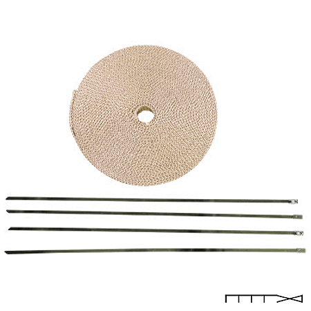 Manta Térmica para Escapamentos - Bege - 1520cm X 2,5cm - Accel