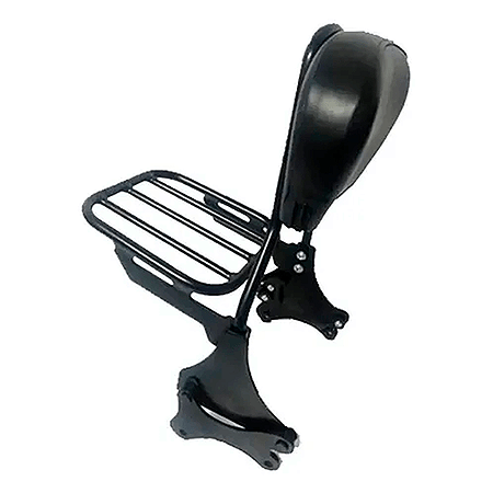 Sissy Bar Destacavel Preto Fosco Rasante Maciço Sportster 883 até 2020