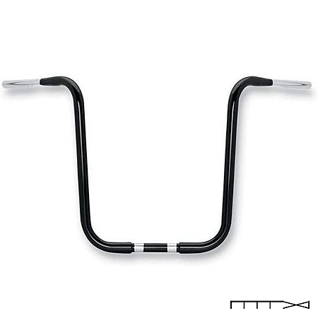 Guidão Gorilla Apehanger 16´´ Preto -  Acelerador a cabo C/ Redução - Burly Brand