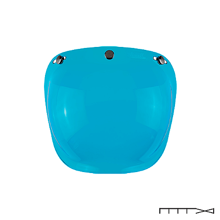 Viseira P/ Capacete Bonanza ou Tds Modelos Abertos Biltwell - Azul