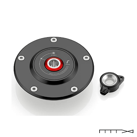 Tampa do Tanque de Combustível - Ducati 748 848 916 996 998 1098 1198 E Mv Agusta - Preto - Rizoma
