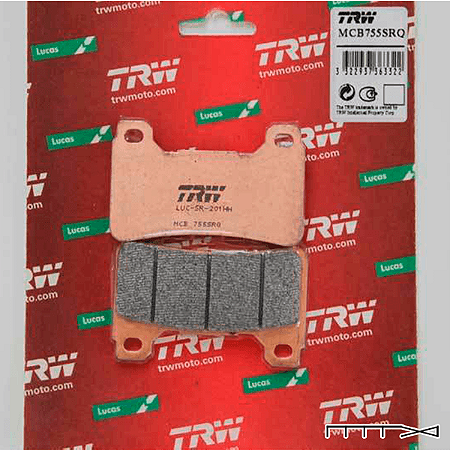 Pastilha de Freio Sinterizada Racing Dianteira TRW - Honda CBR 1000RR 2004 - 2016