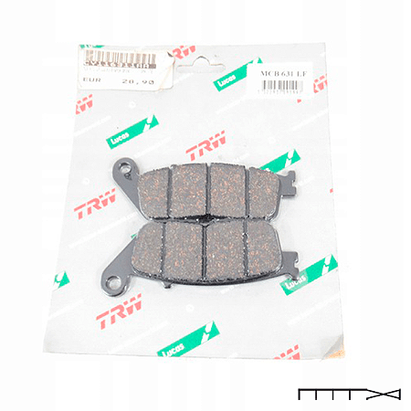 Pastilha de Freio Orgânica Traseira TRW - Diversos Mods. Honda e Yamaha