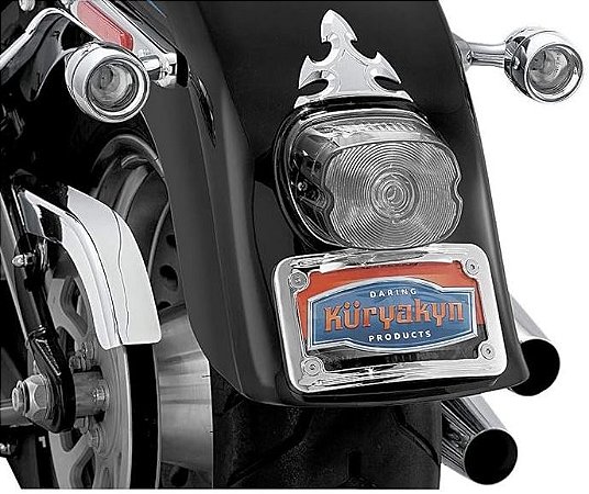 Lanterna Lente Fumê com Socket para Lâmpada Sem Abertura Para Luz De Placa - Harley Davidson 2003 - 2015 - Kuryakyn