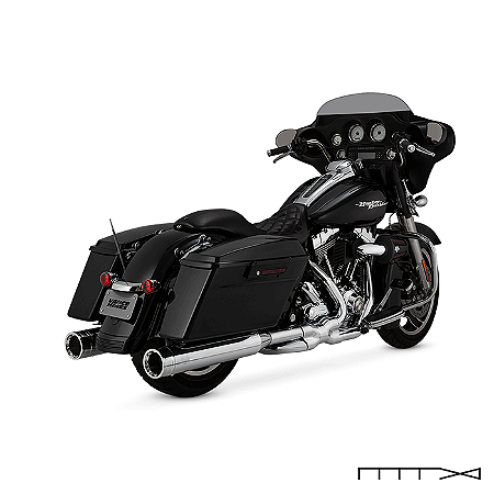 Ponteira Vance & Hines Oversized 450 Destroyer - Cromada - Touring 1995 - 2016