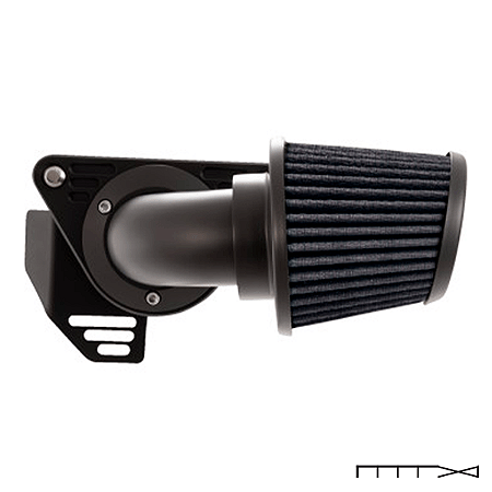 Filtro de Ar V&H Modelo VO2 Falcon - Preto Fosco - Motor Twin Cam - Touring 08-16 e Softail  16-17