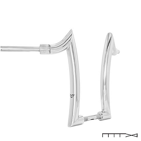 Guidão Wings Mod. Diablo Rhino Especial 16 Pol p/ Fat Boy 90-22 - Inox Polido