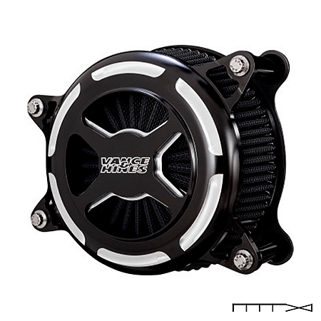 Filtro de Ar Vance & Hines Modelo VO2 X - Contrast Cut - Motor Twin Cam - Touring 02-07, Softail 00-15 e Dyna 99-17