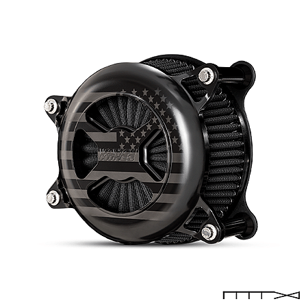 Filtro de Ar Vance & Hines Modelo VO2 America - Preto - Motor Twin Cam - Touring 02-07, Softail 00-15 e Dyna 99-17