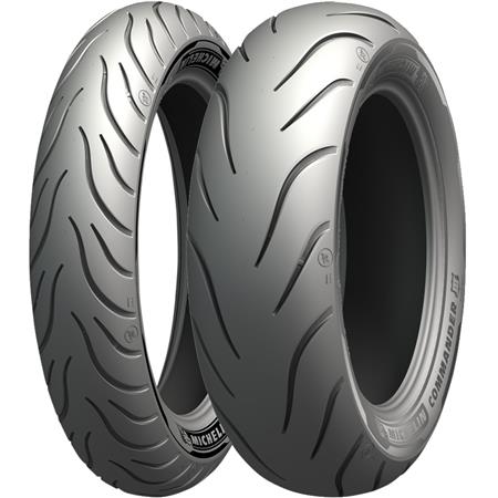 Pneus Michelin Commander III ROAD KING, STREET e ROAD GLIDE 18 em diante - 130/60B-19 (Diant) e 180/55B-18 (Tras.) - Par