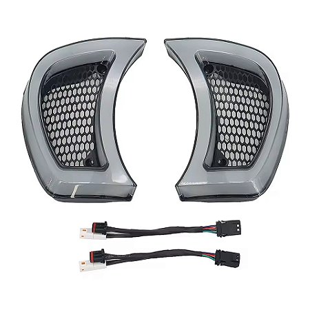 Luz Auxiliar Lente Fumê com pisca integrado  Road Glide Harley Davidson - CH Parts