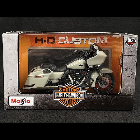 Miniatura Maisto (Escala 1:18) Harley-Davidson CVO Road Glide 2018 - Grey White