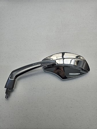 Retrovisor Magazi Universal em Alumínio - Cromado - Rosca 10Mm
