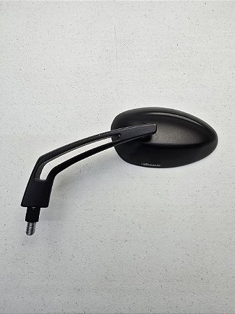 Retrovisor Magazi Universal em Alumínio - Preto - Rosca 10Mm