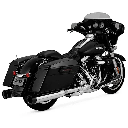 Ponteira Vance & Hines Oversized 450 Destroyer - Cromada Acabamento Preto - Touring 1995 - 2016