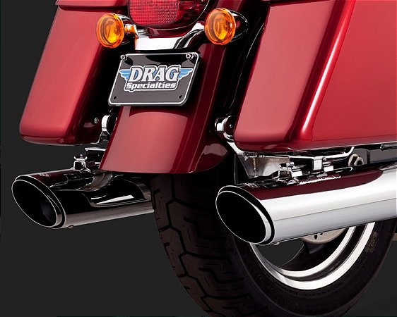 Escapamento Vance & Hines Switchback Twin Slash Duals - Cromado - Dyna Switchback 2012 - 2016