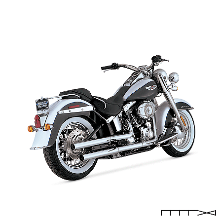 Ponteira 2.1/2´´ Vance & Hines Straightshots - Cromada - Softail Deluxe 2005 - 2017