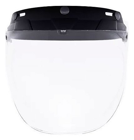 Viseira  Bubble Universal com Aba e Flip - Cor Cristal