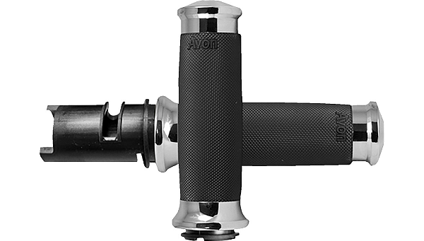 Manopla Modelo Custom Contour Cromada Acelerador Eletrônico Harley Davidson Touring Nova 2024-2025 - Avon Grips